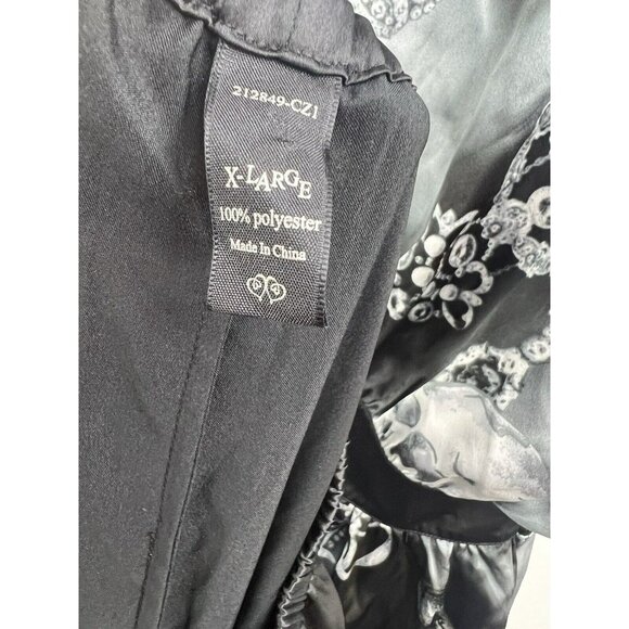 Victoria Secret XL Halloween Skulls Black Gray Set Top Pants Wide Leg Grunge - Picture 6 of 9